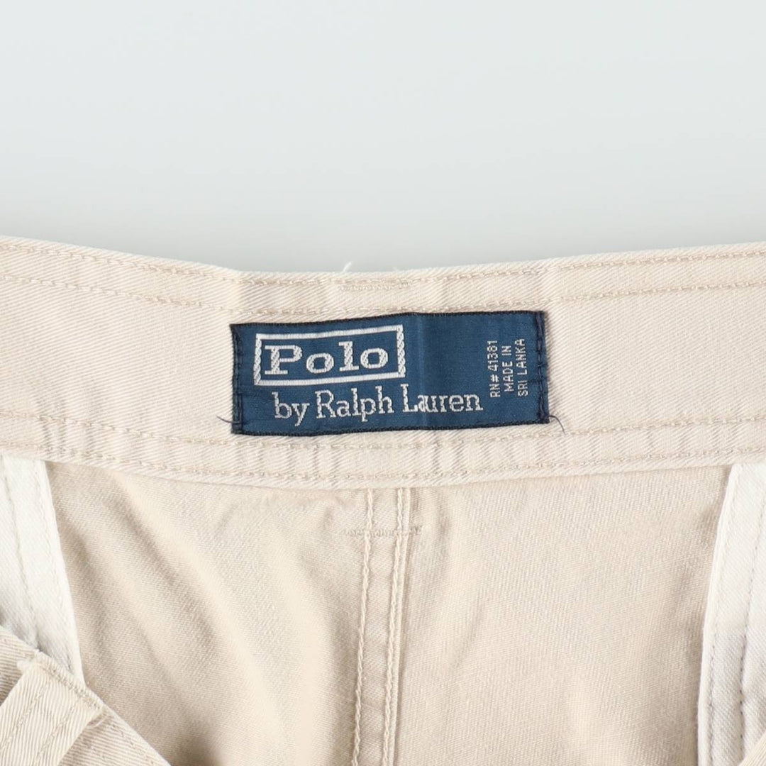 Ralph Lauren POLO by Ralph Lauren cargo shorts, half pants, men's size w36 cotton Beige type Vintage Second Hand