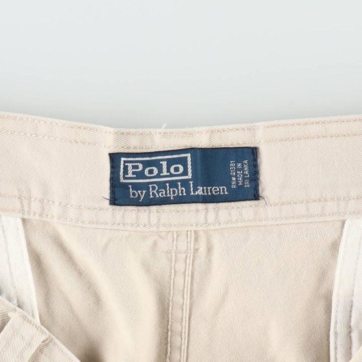 Ralph Lauren POLO by Ralph Lauren cargo shorts, half pants, men's size w36 cotton Beige type Vintage Second Hand