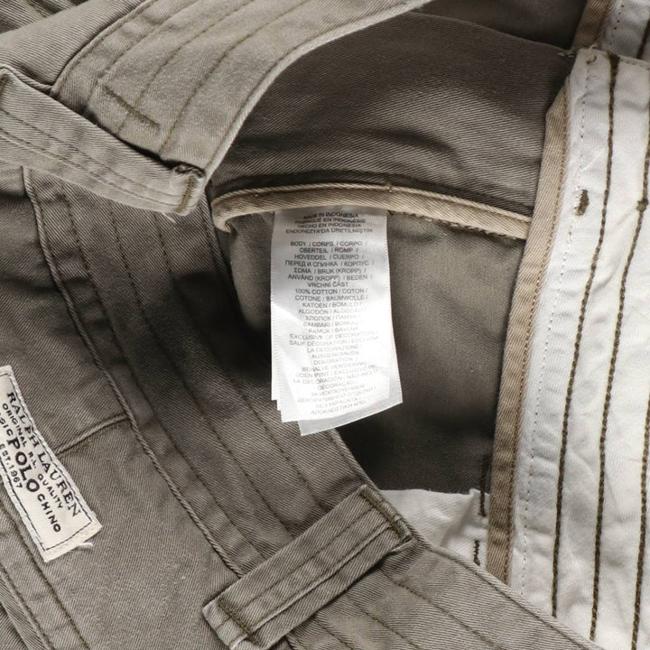 Ralph Lauren POLO RALPH LAUREN cargo shorts, half pants, men's size w33 cotton gray type Vintage Second Hand