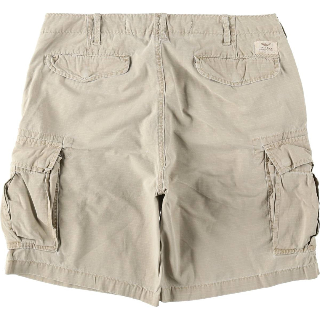 Ralph Lauren POLO RALPH LAUREN CLASSIC FIT Ripstop Cargo Shorts (Men's size W34 equivalent) cotton Beige type Vintage Second Hand