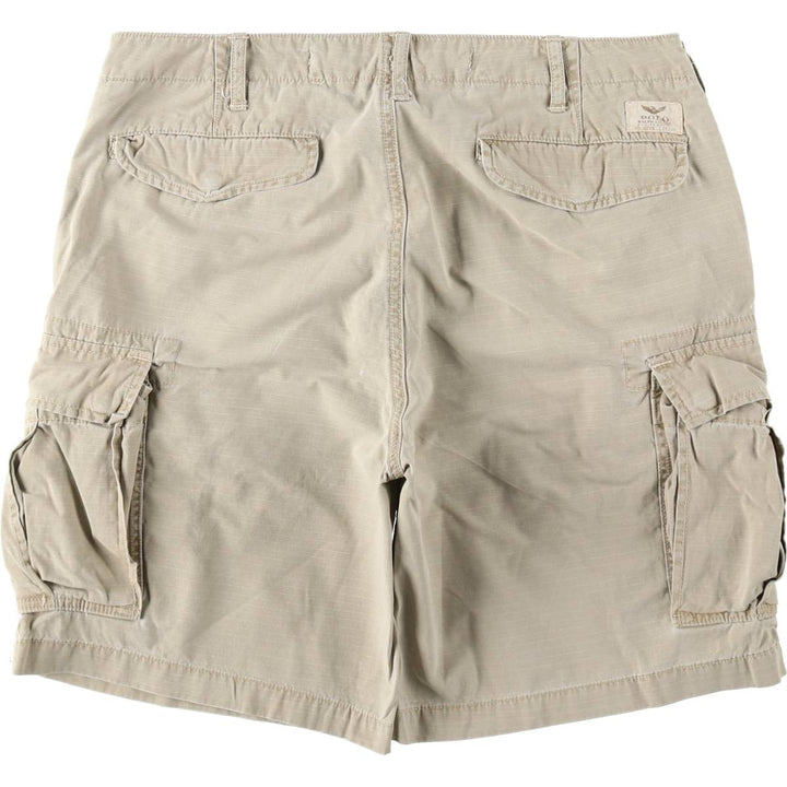 Ralph Lauren POLO RALPH LAUREN CLASSIC FIT Ripstop Cargo Shorts (Men's size W34 equivalent) cotton Beige type Vintage Second Hand