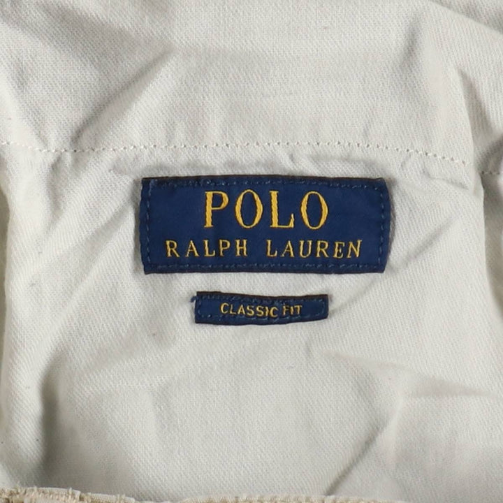Ralph Lauren POLO RALPH LAUREN CLASSIC FIT Ripstop Cargo Shorts (Men's size W34 equivalent) cotton Beige type Vintage Second Hand