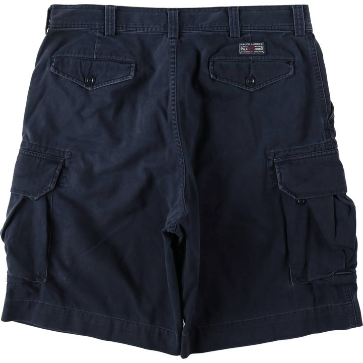 Ralph Lauren POLO by Ralph Lauren cargo shorts, half pants, men's size w36 cotton navy blue type Vintage Second Hand