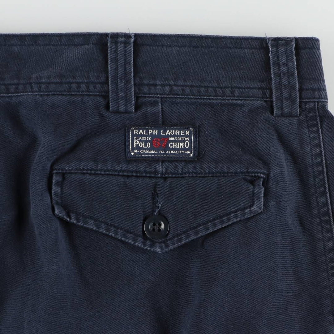 Ralph Lauren POLO by Ralph Lauren cargo shorts, half pants, men's size w36 cotton navy blue type Vintage Second Hand