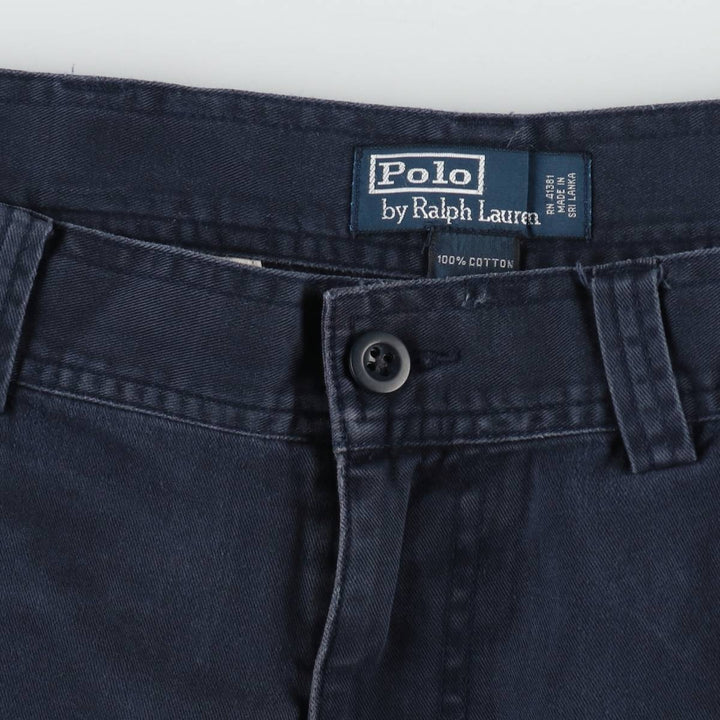 Ralph Lauren POLO by Ralph Lauren cargo shorts, half pants, men's size w36 cotton navy blue type Vintage Second Hand