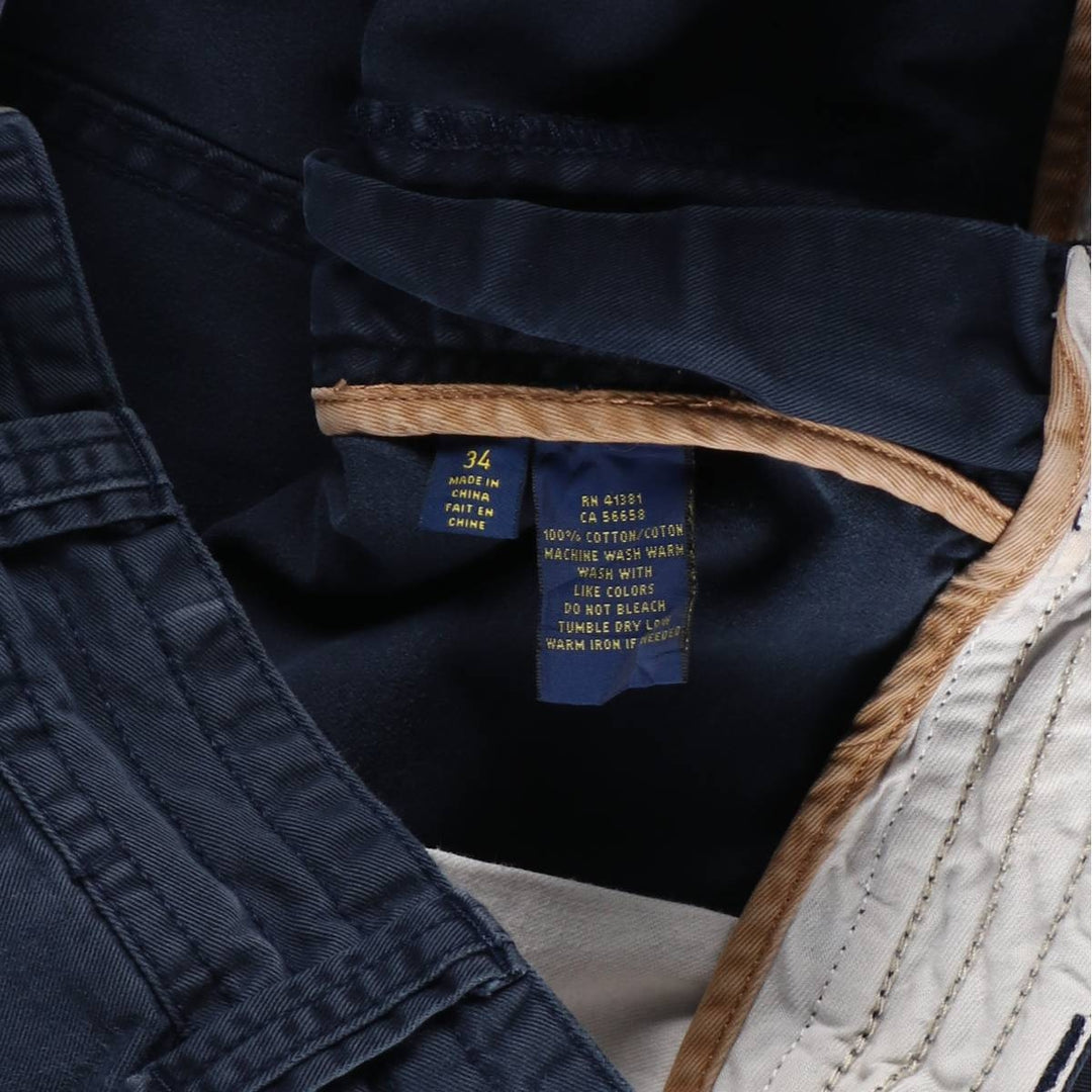 Ralph Lauren POLO RALPH LAUREN cargo shorts, half pants, men's size w34 cotton navy blue type Vintage Second Hand