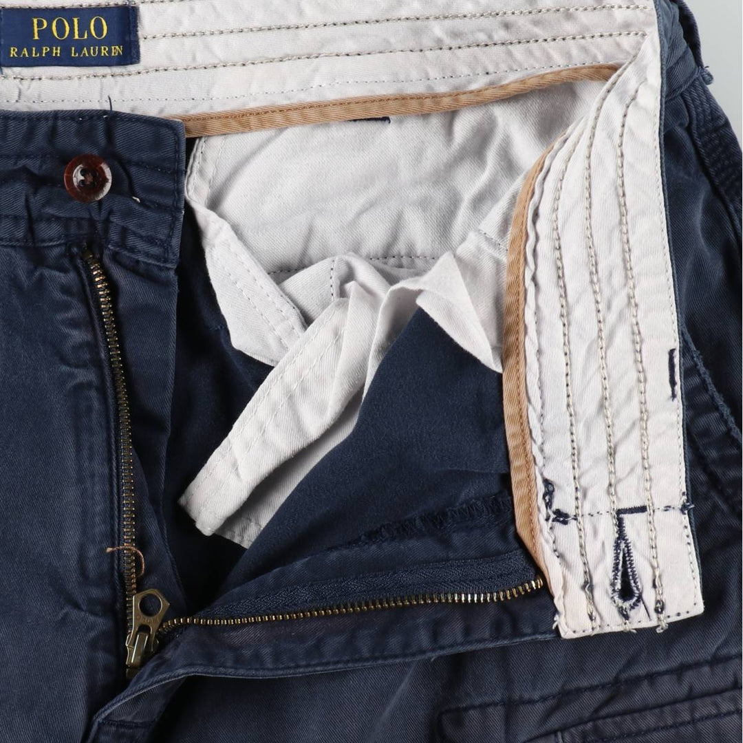 Ralph Lauren POLO RALPH LAUREN cargo shorts, half pants, men's size w34 cotton navy blue type Vintage Second Hand