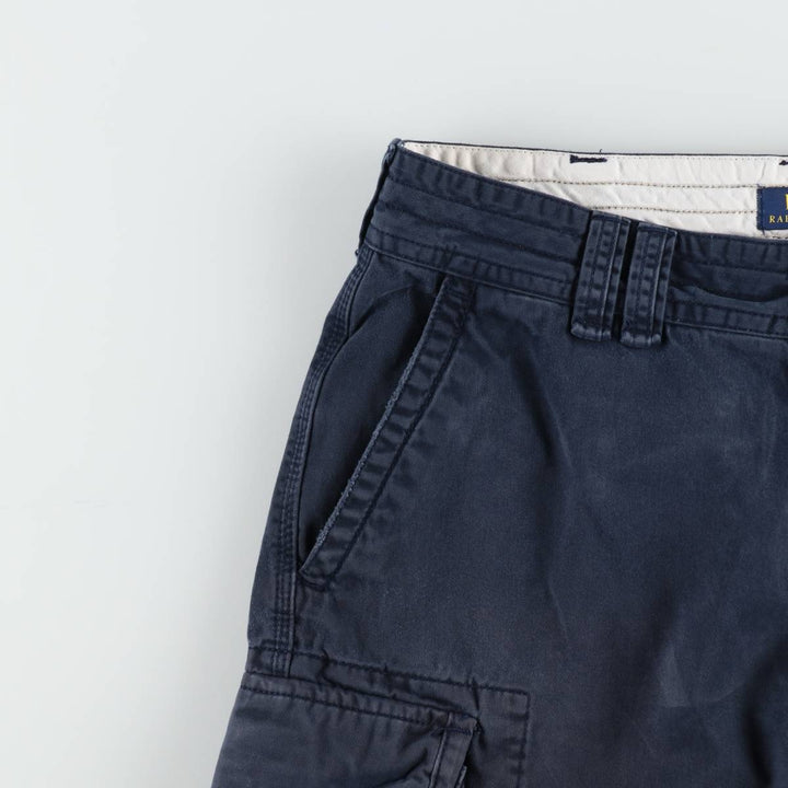 Ralph Lauren POLO RALPH LAUREN cargo shorts, half pants, men's size w34 cotton navy blue type Vintage Second Hand