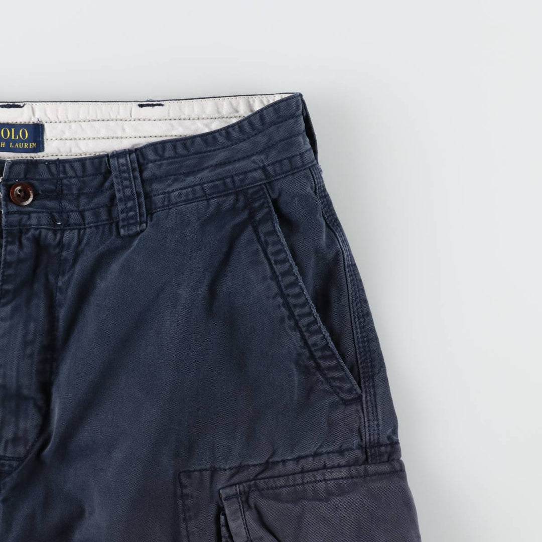 Ralph Lauren POLO RALPH LAUREN cargo shorts, half pants, men's size w34 cotton navy blue type Vintage Second Hand