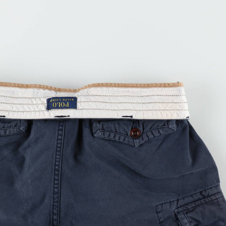 Ralph Lauren POLO RALPH LAUREN cargo shorts, half pants, men's size w34 cotton navy blue type Vintage Second Hand
