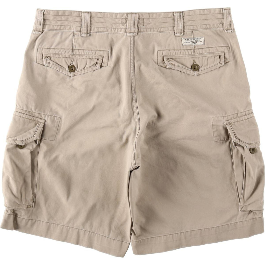 Ralph Lauren POLO RALPH LAUREN cargo shorts, men's size W39 (approx.) cotton Beige type Vintage Second Hand