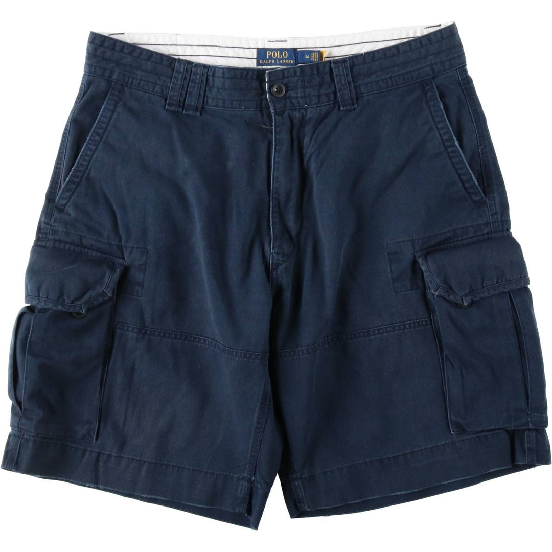 Ralph Lauren POLO RALPH LAUREN cargo shorts, half pants, men's size w37 cotton navy blue type Vintage Second Hand