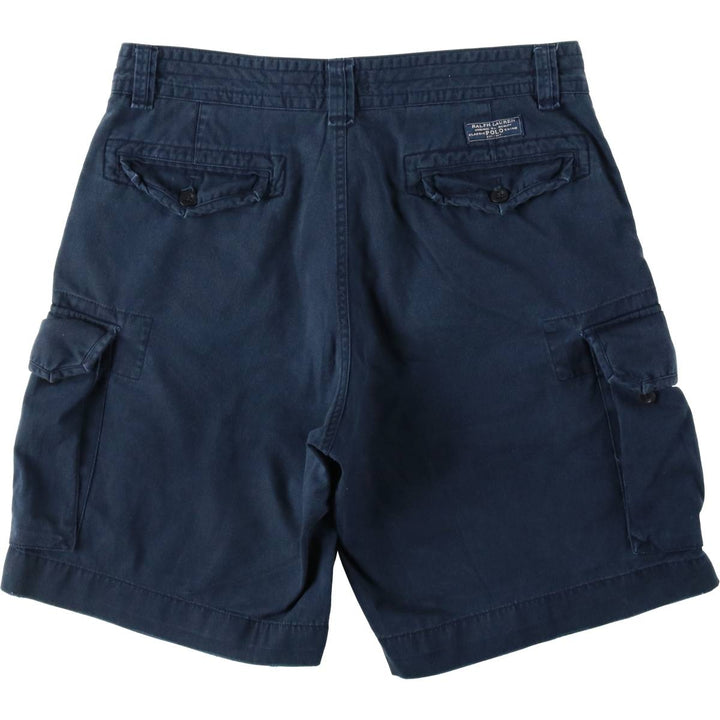 Ralph Lauren POLO RALPH LAUREN cargo shorts, half pants, men's size w37 cotton navy blue type Vintage Second Hand