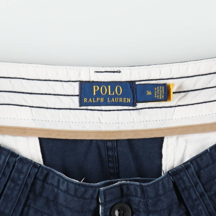Ralph Lauren POLO RALPH LAUREN cargo shorts, half pants, men's size w37 cotton navy blue type Vintage Second Hand