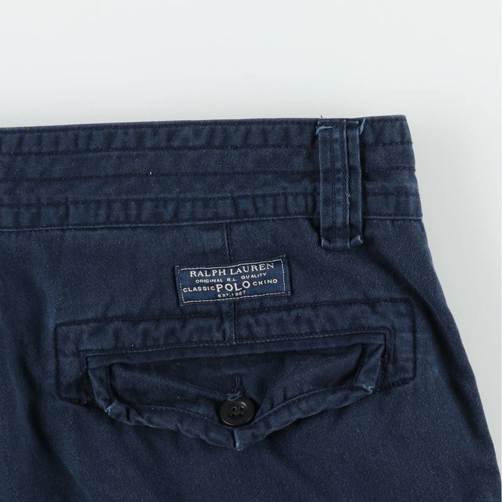 Ralph Lauren POLO RALPH LAUREN cargo shorts, half pants, men's size w37 cotton navy blue type Vintage Second Hand