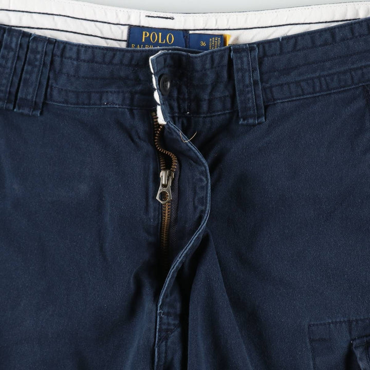 Ralph Lauren POLO RALPH LAUREN cargo shorts, half pants, men's size w37 cotton navy blue type Vintage Second Hand