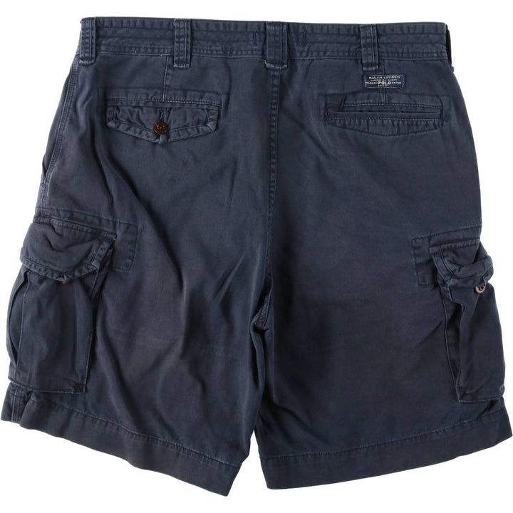 Ralph Lauren POLO by Ralph Lauren cargo shorts, men's size W39 (approx.) cotton navy blue type Vintage Second Hand