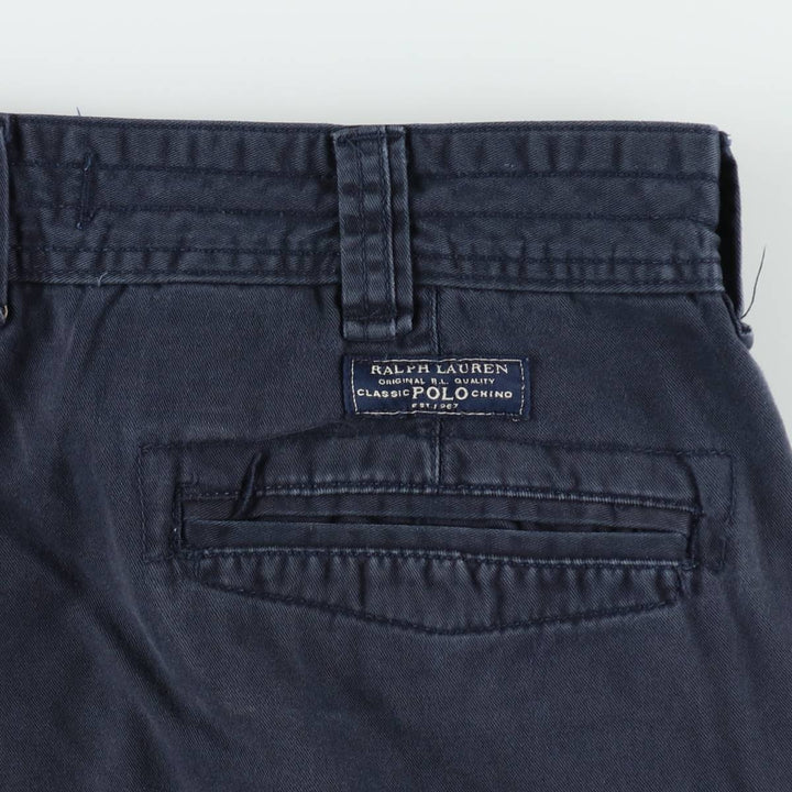 Ralph Lauren POLO by Ralph Lauren cargo shorts, men's size W39 (approx.) cotton navy blue type Vintage Second Hand