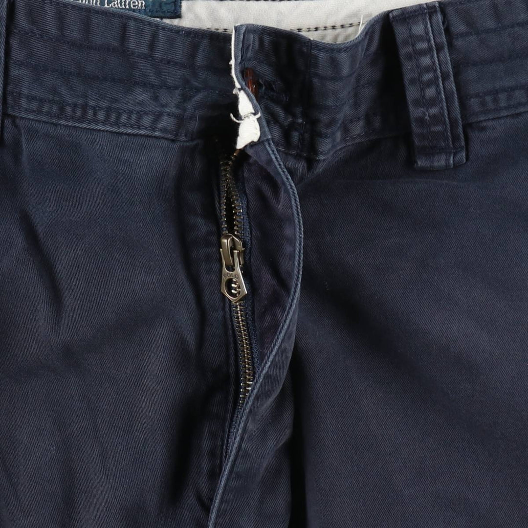 Ralph Lauren POLO by Ralph Lauren cargo shorts, men's size W39 (approx.) cotton navy blue type Vintage Second Hand