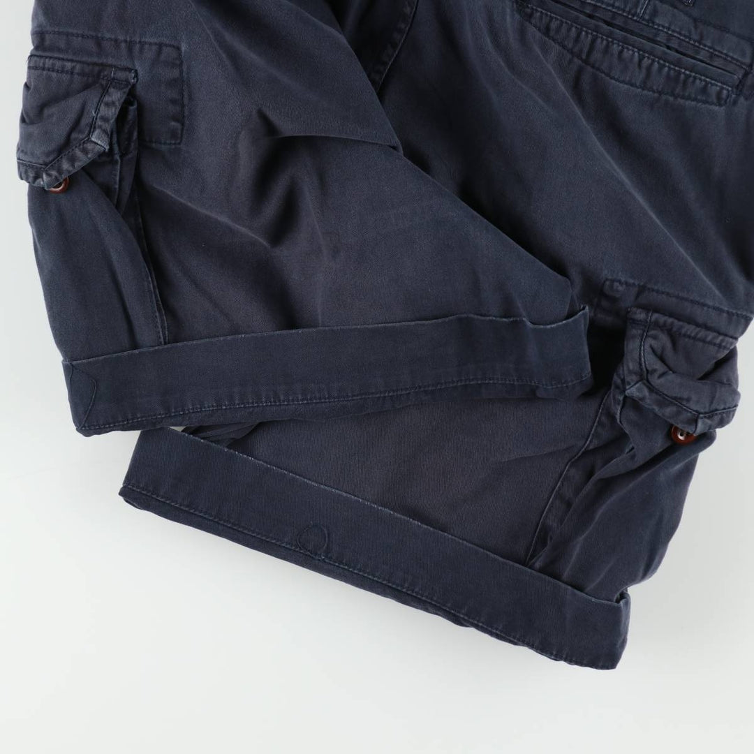 Ralph Lauren POLO by Ralph Lauren cargo shorts, men's size W39 (approx.) cotton navy blue type Vintage Second Hand