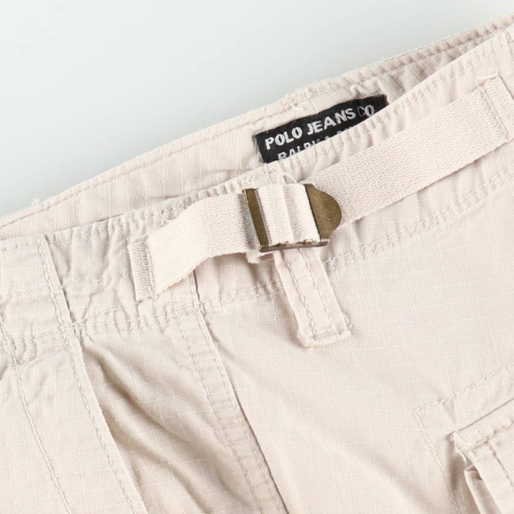Ralph Lauren POLO JEANS COMPANY Ripstop Cargo Shorts, Men's Size W36 (approx.) cotton Beige type Vintage Second Hand