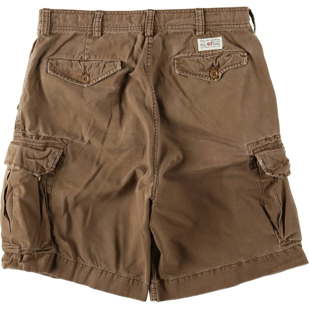 Ralph Lauren POLO by Ralph Lauren cargo shorts, half pants, men's size w34 cotton brown type Vintage Second Hand
