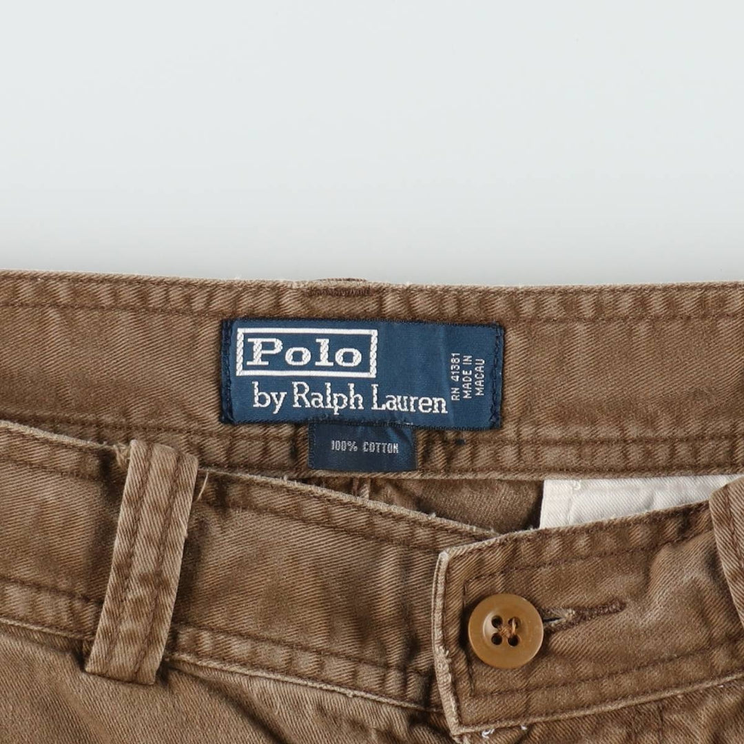 Ralph Lauren POLO by Ralph Lauren cargo shorts, half pants, men's size w34 cotton brown type Vintage Second Hand