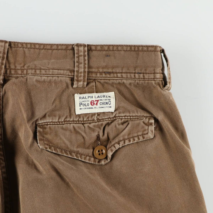 Ralph Lauren POLO by Ralph Lauren cargo shorts, half pants, men's size w34 cotton brown type Vintage Second Hand