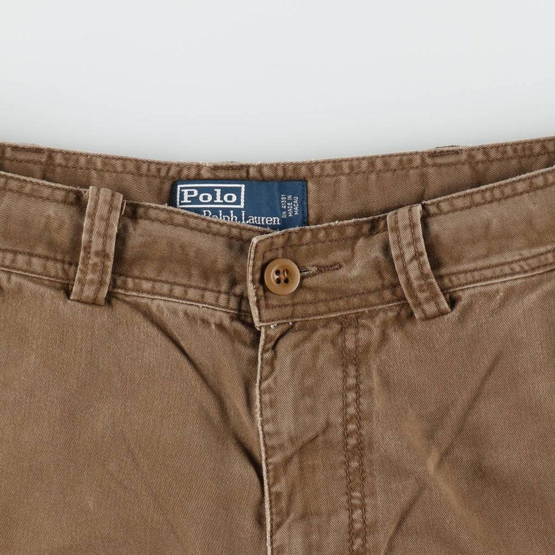 Ralph Lauren POLO by Ralph Lauren cargo shorts, half pants, men's size w34 cotton brown type Vintage Second Hand