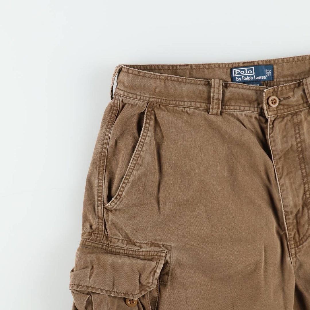 Ralph Lauren POLO by Ralph Lauren cargo shorts, half pants, men's size w34 cotton brown type Vintage Second Hand