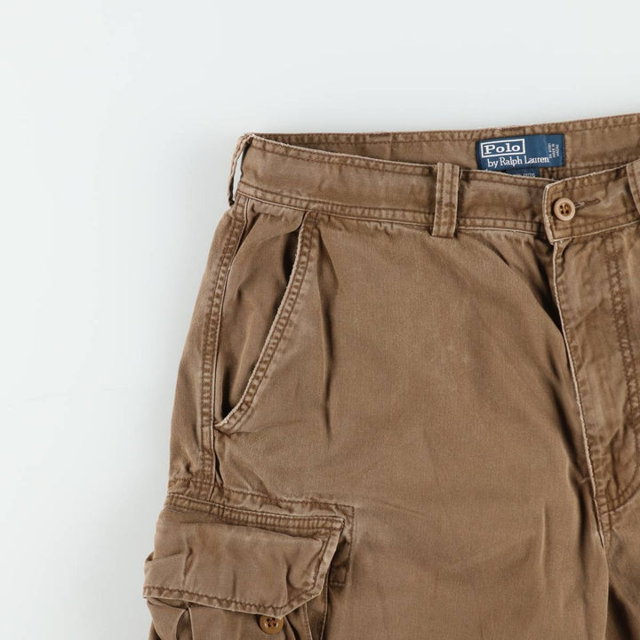 Ralph Lauren POLO by Ralph Lauren cargo shorts, half pants, men's size w34 cotton brown type Vintage Second Hand