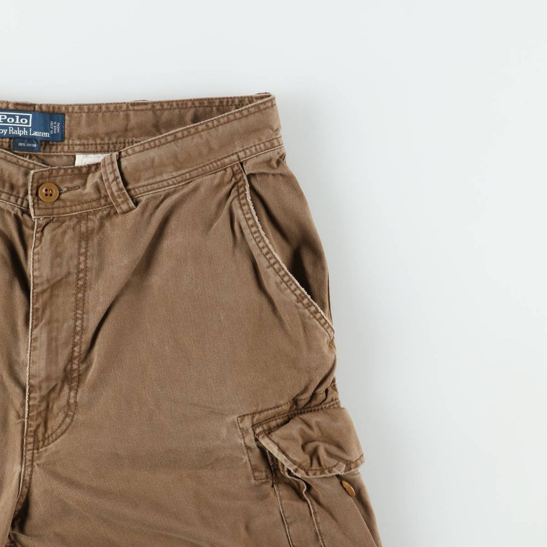 Ralph Lauren POLO by Ralph Lauren cargo shorts, half pants, men's size w34 cotton brown type Vintage Second Hand