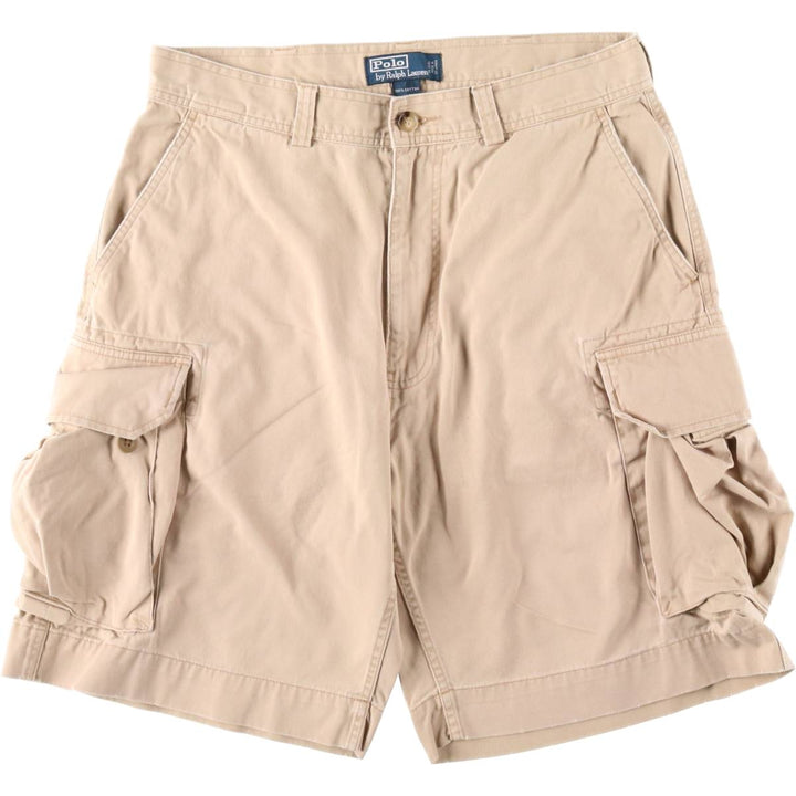 Ralph Lauren POLO by Ralph Lauren cargo shorts, half pants, men's size w34 cotton Beige type Vintage Second Hand