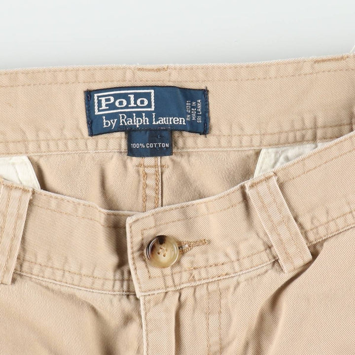 Ralph Lauren POLO by Ralph Lauren cargo shorts, half pants, men's size w34 cotton Beige type Vintage Second Hand