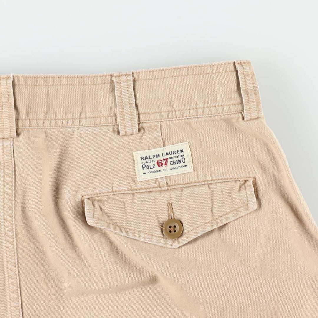 Ralph Lauren POLO by Ralph Lauren cargo shorts, half pants, men's size w34 cotton Beige type Vintage Second Hand