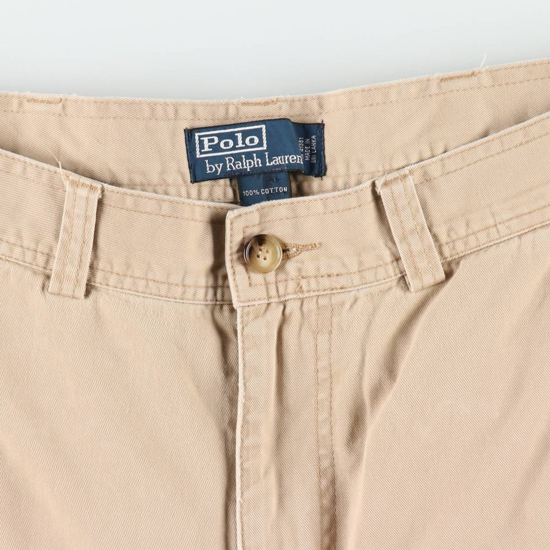 Ralph Lauren POLO by Ralph Lauren cargo shorts, half pants, men's size w34 cotton Beige type Vintage Second Hand