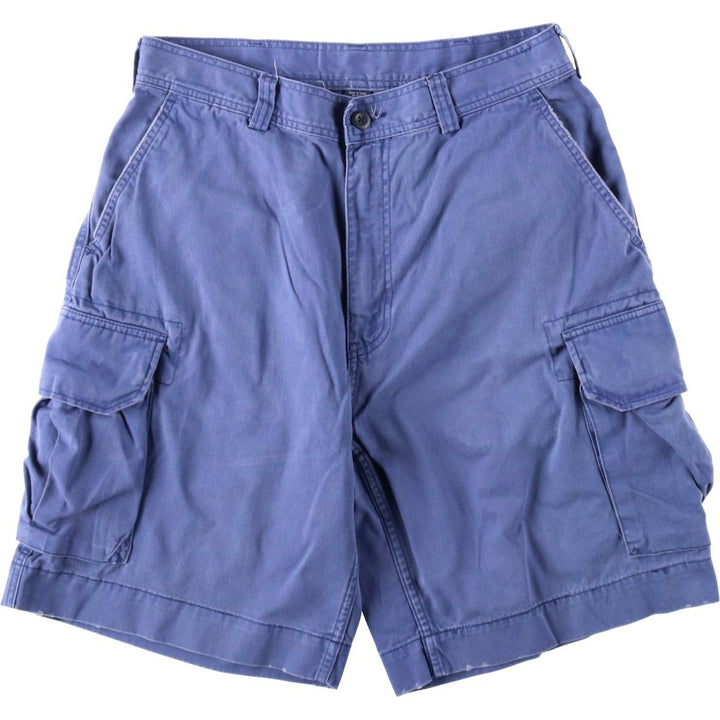 Ralph Lauren POLO by Ralph Lauren cargo shorts, half pants, men's size w33 cotton blue type Vintage Second Hand
