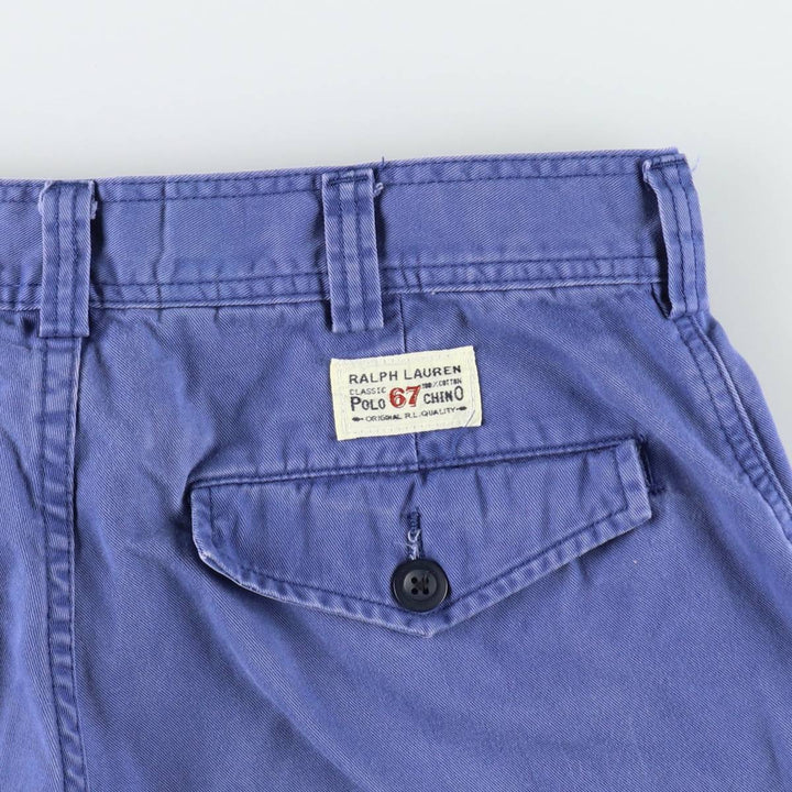 Ralph Lauren POLO by Ralph Lauren cargo shorts, half pants, men's size w33 cotton blue type Vintage Second Hand