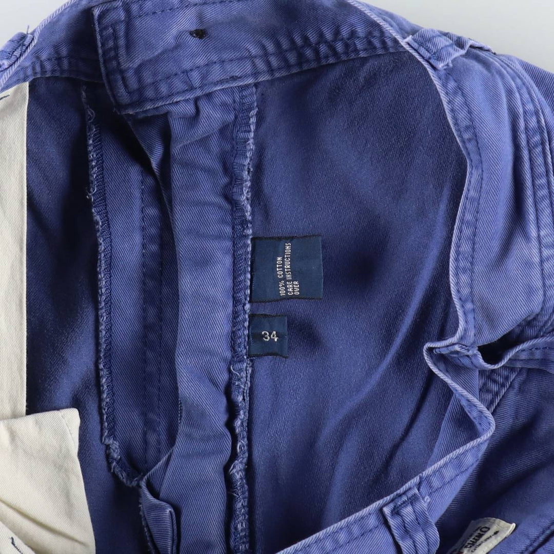 Ralph Lauren POLO by Ralph Lauren cargo shorts, half pants, men's size w33 cotton blue type Vintage Second Hand