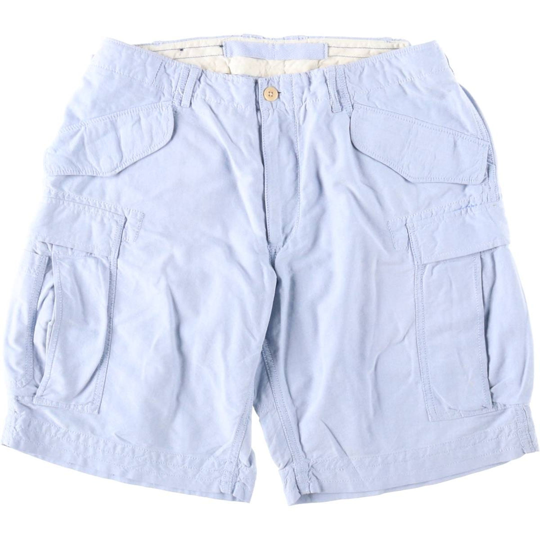 Ralph Lauren POLO by Ralph Lauren military shorts, cargo pants, men's size W39 (approx.) cotton Blue type light blue Vintage Second Hand