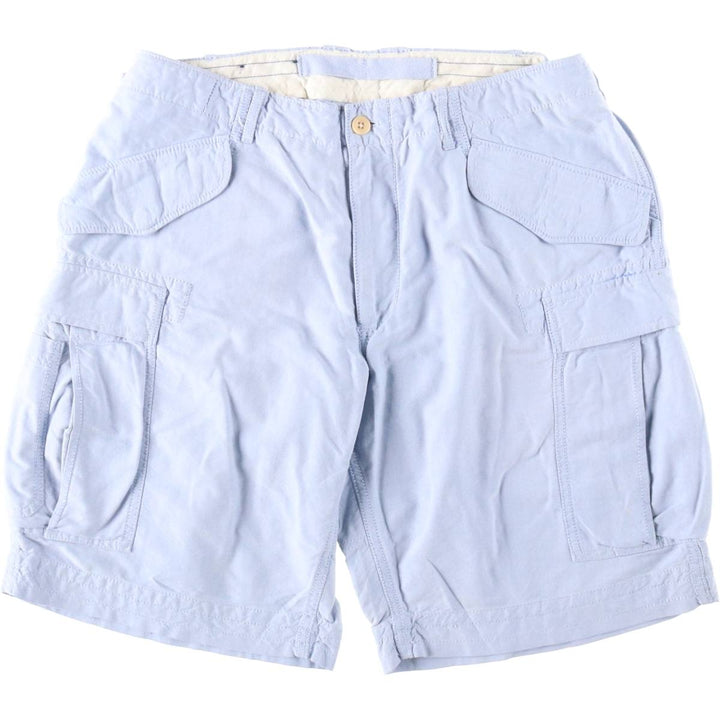 Ralph Lauren POLO by Ralph Lauren military shorts, cargo pants, men's size W39 (approx.) cotton Blue type light blue Vintage Second Hand