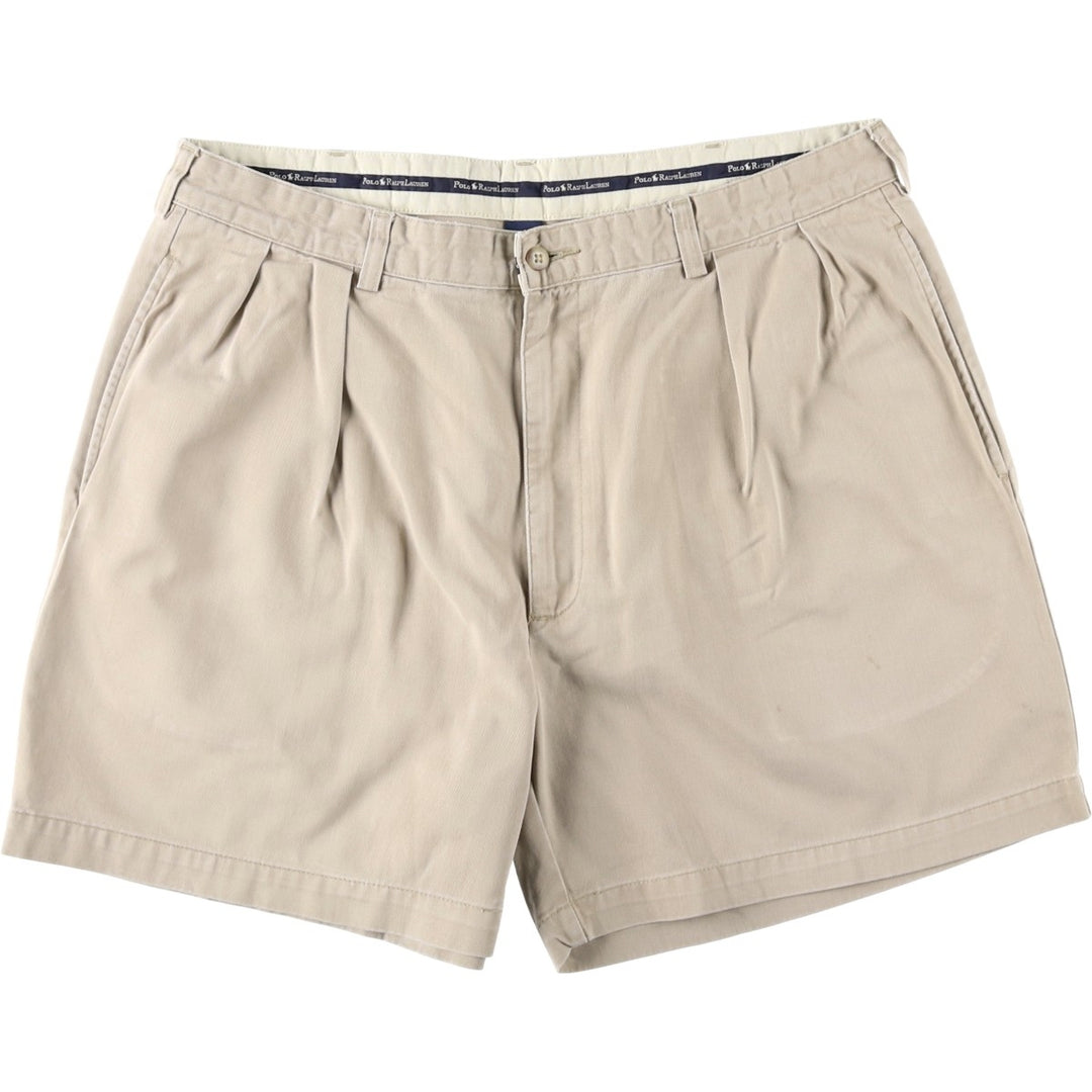 Ralph Lauren POLO RALPH LAUREN ANDREW SHORT Two-Pleat Chino Shorts Men's W36 (approx.) cotton Beige type Vintage Second Hand