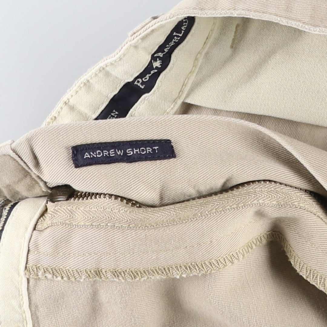 Ralph Lauren POLO RALPH LAUREN ANDREW SHORT Two-Pleat Chino Shorts Men's W36 (approx.) cotton Beige type Vintage Second Hand