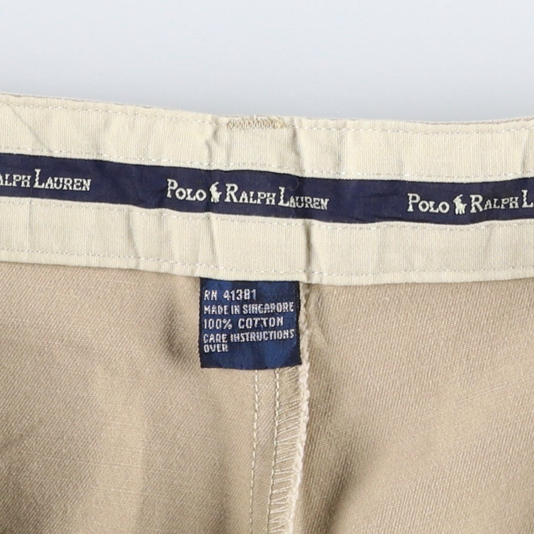 Ralph Lauren POLO RALPH LAUREN TYLER SHORT Two-Pleat Chino Shorts, Men's Size W38 (approx.) cotton Beige type Vintage Second Hand