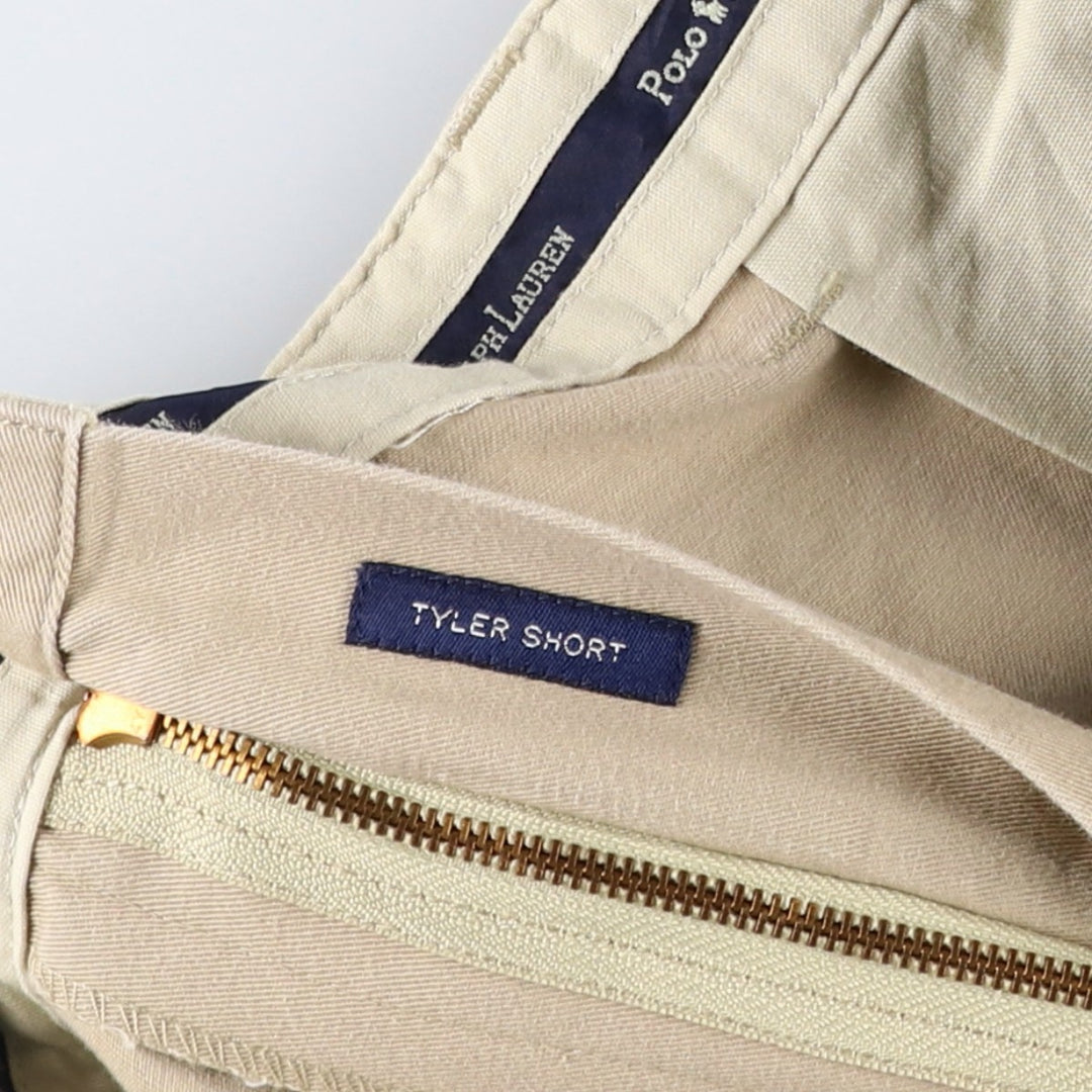 Ralph Lauren POLO RALPH LAUREN TYLER SHORT Two-Pleat Chino Shorts, Men's Size W38 (approx.) cotton Beige type Vintage Second Hand