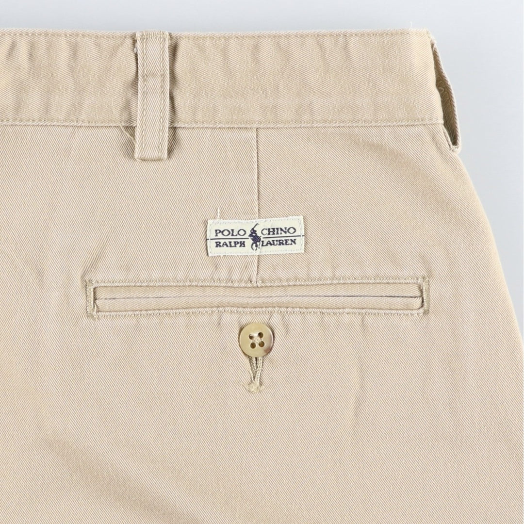 Ralph Lauren POLO RALPH LAUREN TYLER SHORT Two-Pleat Chino Shorts, Men's Size W38 (approx.) cotton Beige type Vintage Second Hand