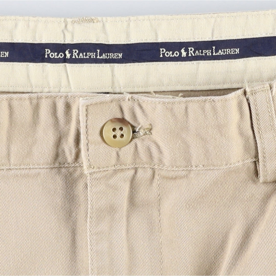 Ralph Lauren POLO RALPH LAUREN TYLER SHORT Two-Pleat Chino Shorts, Men's Size W38 (approx.) cotton Beige type Vintage Second Hand