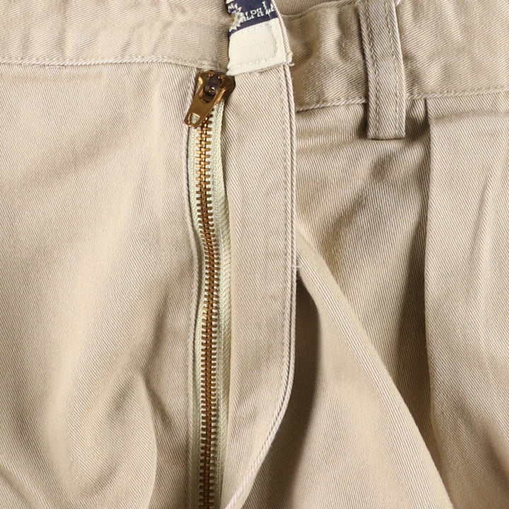 Ralph Lauren POLO RALPH LAUREN TYLER SHORT Two-Pleat Chino Shorts, Men's Size W38 (approx.) cotton Beige type Vintage Second Hand