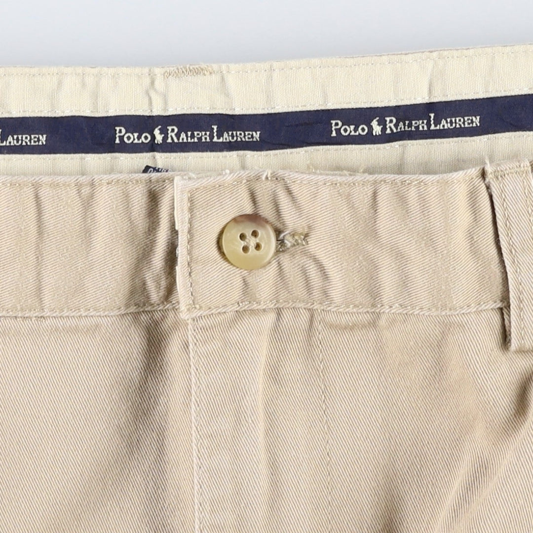 Ralph Lauren POLO RALPH LAUREN TYLER SHORT Two-Pleat Chino Shorts, Men's Size W38 (approx.) cotton Beige type Vintage Second Hand