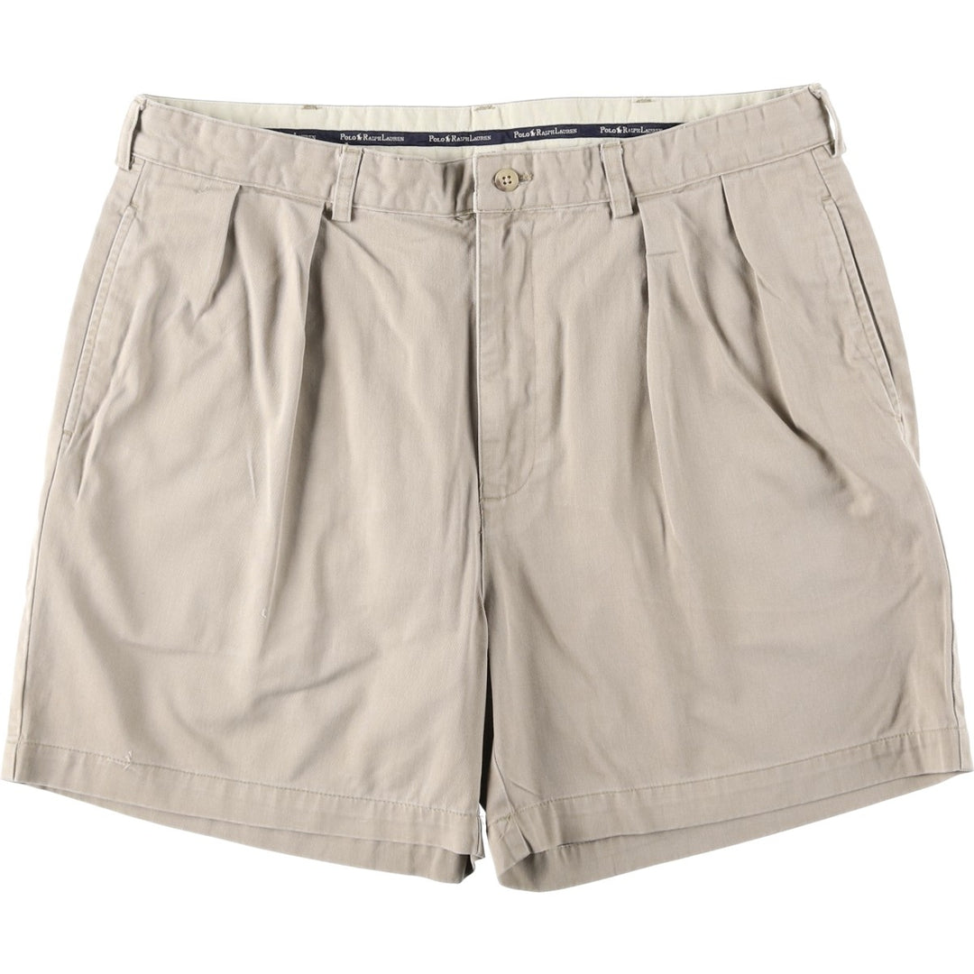 Ralph Lauren POLO RALPH LAUREN ANDREW SHORT Two-Pleat Chino Shorts Men's W37 (approx.) cotton Beige type Vintage Second Hand